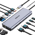 thumbnail image 1 of Estación de acoplamiento USB C para computadora portátil MoKin 14 en 1 con doble monitor 4K, 1 of 7