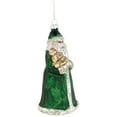 thumbnail image 5 of Northlight Nordic Santa Hanging Glass Christmas Ornament - 5.5"  - Green and Silver, 5 of 5