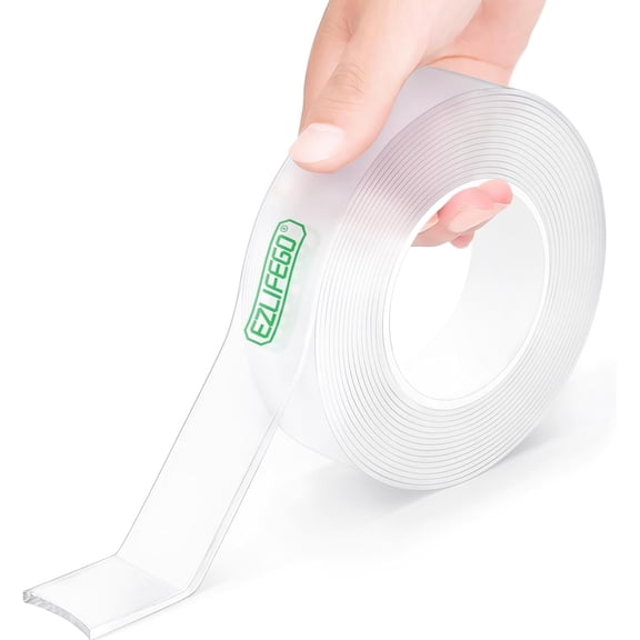 Double Sided Tape Heavy Duty, Nano Adhesive Tape, Clear Mounting Picture Hanging Strips (9.85FT)