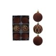 thumbnail image 2 of Christmas Decorations 6 PCS Flocked Christmas Balls Ornaments Set Multiple Styles Of Christmas Tree Decorations, 2 of 8