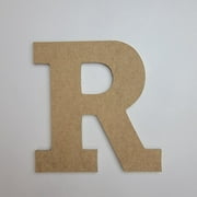 Craft Wooden Unfinished Letter  4" Tall R, Wood Wall Letter, Rockwell Font, Build-A-Cross