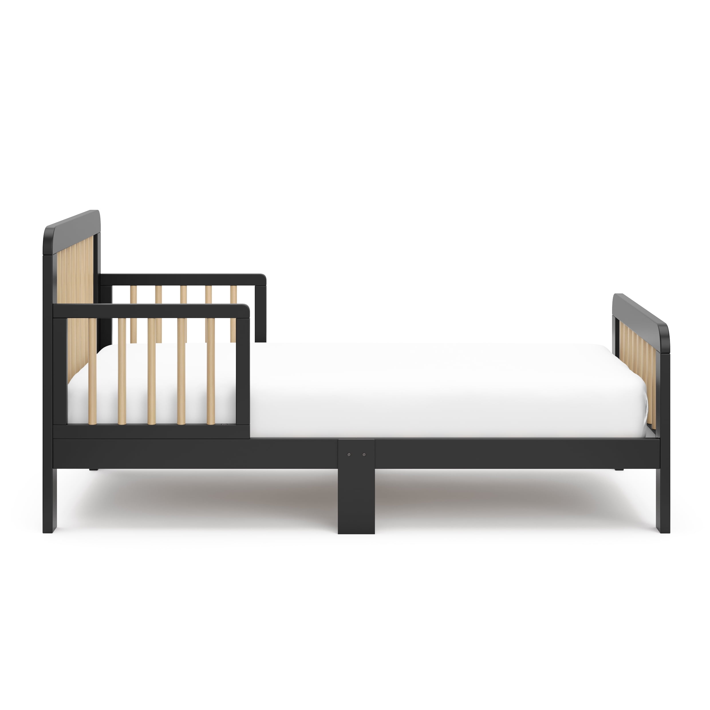 Storkcraft Pasadena Toddler Bed, Black with Driftwood