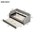 thumbnail image 3 of Tcbosik Twin Size Upholstered Daybed with Trundle, Sofa Bed with Button Tufted Back for Bedroom, Guest Room, Wood Slats Support, No Box Spring Needed, Gray, 3 of 8