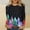 Multicolor, variant on asdoklhq Christmas Womens Long Sleeve Tops Women's Casual Christmas Print Round Neck Long Sleeve T-Shirt Loose Top Multicolor 4X