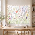 thumbnail image 5 of Floral Garden with Vertical Arrangement Wildflowers, Nostalgic Vintage for Botanical Art Lovers, Wall Decor, Valentine'S Day Gift, Tapestry Wall Hanging for Dorm and Living Room, 5 of 7
