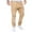 Khaki, variant on Mens Athletic Slim Jogger Trousers Harem Cargo Twill Pants