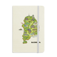 thumbnail image 1 of Carte Montrant des Monuments Populaires en Corée Carnet Officiel Couverture Rigide Journal Classique, 1 of 3
