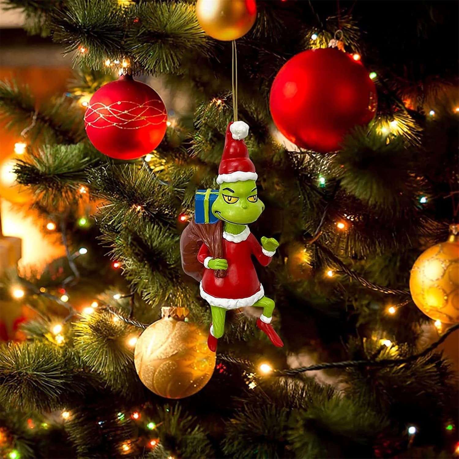 Merry Christmas Grinch Ornament Xmas Tree Hanging Decoration Figure Pendants