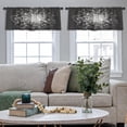 thumbnail image 5 of LALILO Kitchen Curtain Valance Fractal Psychedelic Magic Rod Pocket Window Curtain 52"x 18" Set of 2, 5 of 7