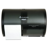 Georgia Pacific Professional Coreless Double Roll Tissue Dispenser, 10 1 8 x 6 3 4 x 7 1 8, Smoke Gray by Georgia Pacific