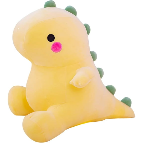 Dino Plushies Cute Fat Dinosaur Plush Toys, Soft Stuffed Animals Toys Dolls, Cute Birthday Gifts for Kids Girls Boys(Yellow,19in)