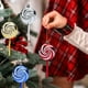 thumbnail image 1 of Adornos de piruleta para árbol de Navidad - colgantes en forma de caramelo en pack de 4 • Decoraciones de plástico para Navidad • Accesorios para árbol festivo de 5,5 pulgadas, 1 of 7