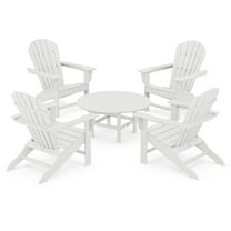 POLYWOOD South Beach 5-Piece Conversation Group in White