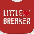 thumbnail image 4 of Inktastic Little Heartbreaker with Arrow Boys or Girls Baby Bib, 4 of 4