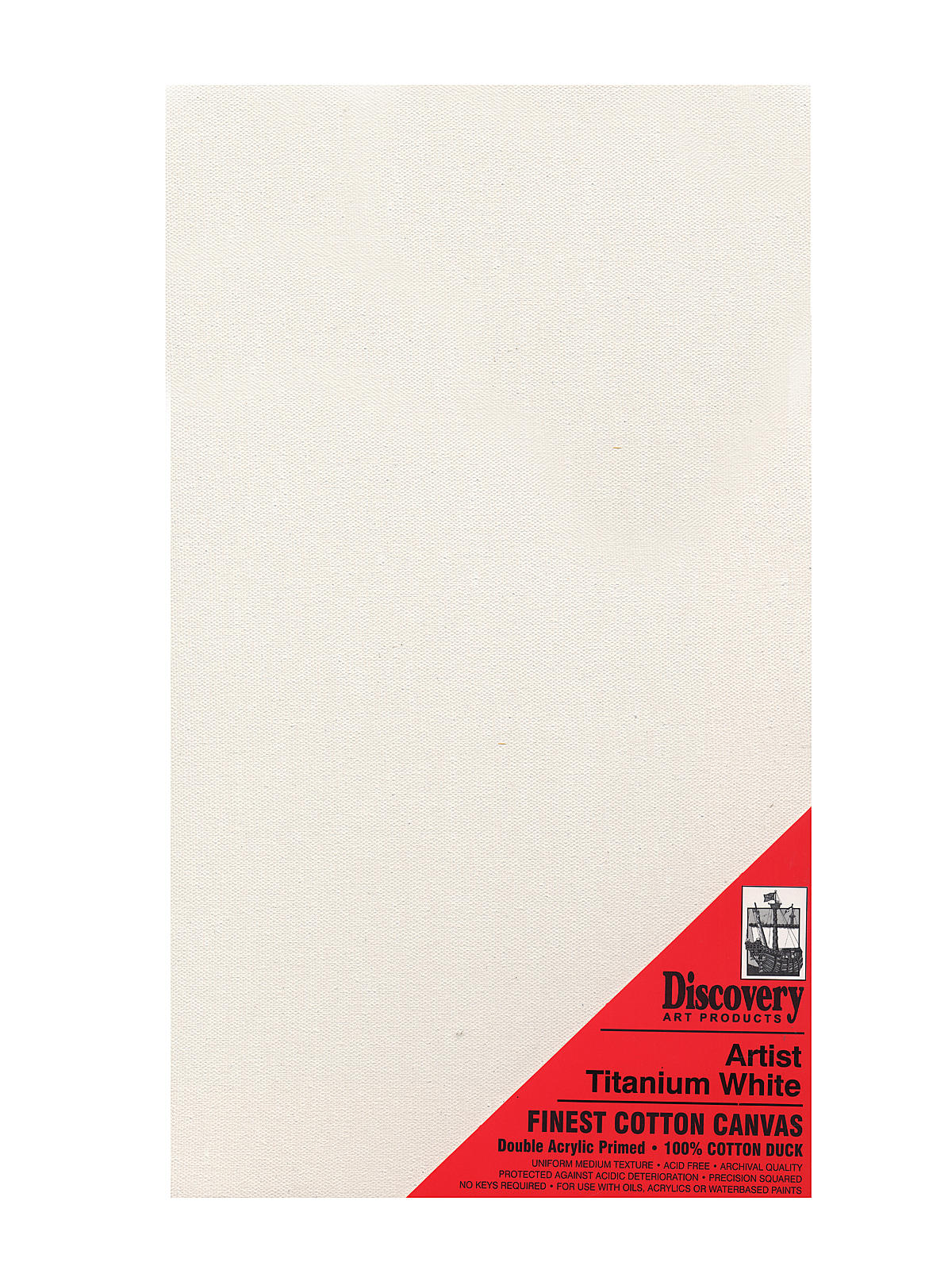 Finest Stretched Cotton Canvas white, 15 in. x 30 in., each (pack of 2