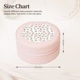 thumbnail image 2 of Yiaed Fruit Print Travel Jewelry Case Bridesmaid Gift Boxes Jewelry Travel Organizer Small Round Jewelry Box Mini Storage-Pink, 2 of 7