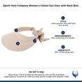 thumbnail image 4 of Epoch Hats Company  Cotton Sun Visor with Back Bow (Women), 4 of 4