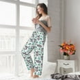 thumbnail image 6 of Picia Bears and Tropical Leaves Womens Soft Woven Cotton Elastic Waistband Sleep Pajama Pant Lounge Sleep Pant With Pockets And Drawstring-X-Large, 6 of 9