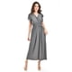 thumbnail image 1 of Vestido largo manga volantes Roman Fashion /Juvenil, 9940-SO (Gris) gris M, 1 of 5