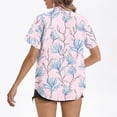 thumbnail image 3 of JURANMO Sales Prime! Women's Summer Hawaiian Shirts Short Sleeve Button Down Shirt Hawaii Tropical Floral Print Beach Tops Vacation Outfits Pink M, 3 of 5