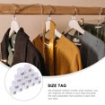 thumbnail image 4 of 100 perchas blancas redondas para ropa, perchas transparentes, marcadores de tamaño de grano esmerilado, de plástico para el hogar, para niños, 4 of 6