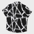thumbnail image 4 of MADHERO Men's Hawaiian Suits Funny Ombre Print Summer Beach Short Sleeve and Shorts Outfits Black Letter Size L, 4 of 9