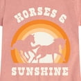 thumbnail image 3 of Instant Message - Horses And Sunshine - Toddler & Youth Girls Short Sleeve Graphic T-Shirt, 3 of 6