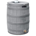 thumbnail image 1 of Good Ideas RW50 Rain Wizard 50 Gallon Plastic Rain Barrel Water Collector, Gray, 1 of 9