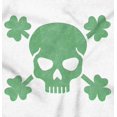 thumbnail image 2 of Saint Patrick's Day Shamrock Skull Zip Up Hoodie Men's Women's Brisco Brands S, 2 of 6