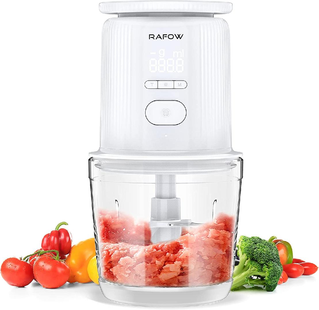 Electric Portable Food Processor Mini Chopper with Electronic Scale 3