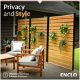 thumbnail image 3 of 6ft H x 4ft W Surface Mount Slatted Wood Privacy Screen, Outdoor Privacy Wall, Fence Panels for Outside Patio Balcony or Deck, Wood Fence Panel, Decorative Screen, Enclo EC18046, 3 of 8