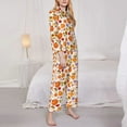 thumbnail image 3 of Daiia Autumn Plants for Women's Long-Sleeved Pajama Set – Soft & Comfortable Sleepwear Button-Up Pajamas Cozy Lounge Wear-Medium, 3 of 7