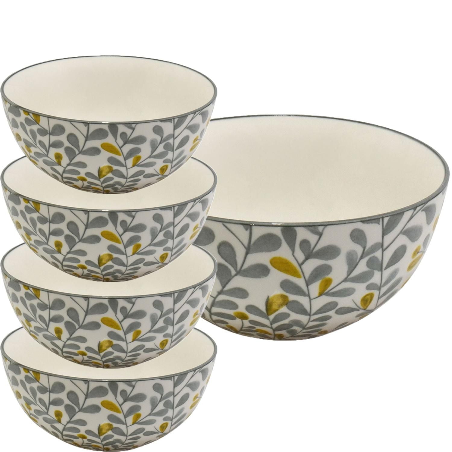 Milo Bowl 5 Piece Set (4 x 10cm, 1 x 15cm)