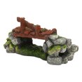 thumbnail image 3 of Puente de arco para pecera, decoración de resina, hermoso puente decorativo para acuario que ahorra espacio, para ambiente subacuático, 3 of 5