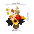 thumbnail image 3 of Mini Artificial Thanksgiving Pumpkin Maple Leaf Potted Plants, Realistic Fall Autumn Greenery Tabletop Ornament, Small Faux Plants Decor for Home Office Desk Indoor Holiday, 3 of 7