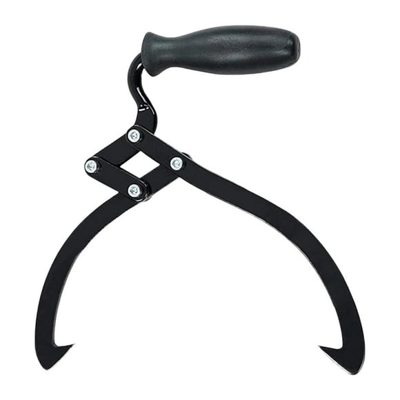 10.5 en Log Tongs Manual de portería de registro de madera Firewood Pinking Log Gancho Lifting Tonks para mover árboles de madera Firewood