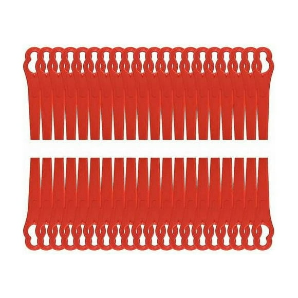 nipocaio 120 Pcs Lawn Mower Edger Blade Red Replacement Plastic Blades 8.3cm Plastic Lawn Mower Blades for Garden and Lawn Edger Grass Trimmer(120 Pcs)