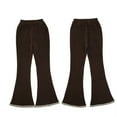 thumbnail image 5 of LYMAYTER Girls Flare Pants for Kids Baby Corduroy Casual Trousers Toddler Thickened Flare Leggings 3-13 Years, 5 of 10