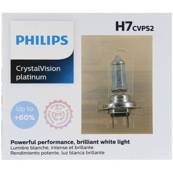 Philips Crystal Vision Platinum H7 55W Two Bulbs Headlight Fog Light