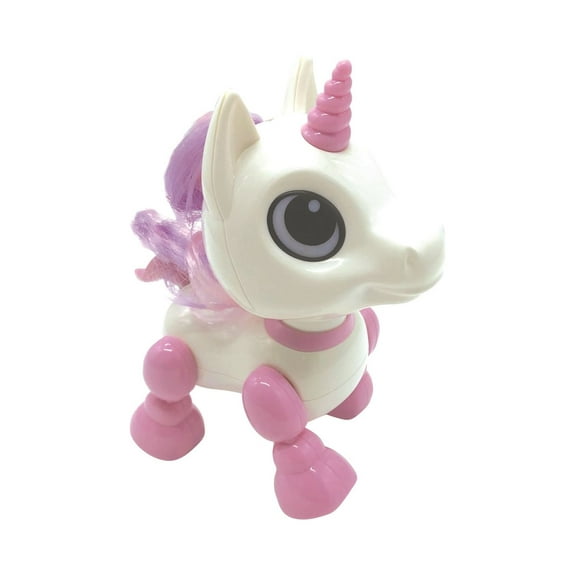 Lexibook Power Unicorn Mini - My Little Robot Unicorn - Robot Unicorn with sounds, music, light effects, voice repeat and sound reaction, children's toy (girl) - ROB02UNI