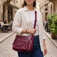 thumbnail image 5 of BadPiggies Women's Soft PU Leather Shoulder Bag Ladies Crossbody Purse and Handbags Lightweight Pocketbooks - Red, 5 of 9