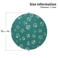 thumbnail image 2 of Fuzoiu teal green paw Print Leather Coasters Set,Drink Coasters Set of 4,for Tabletop Protection, Durable PVC Coasters,Home Décor and Housewarming Gift-Round Shape, 2 of 6