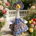 thumbnail image 5 of Porch Goose Outfits, Vibrant Summer Floral Apparel, Delicate Flower Pattern For 23 Inch Goose Statue, Great For Garden And Lawn Decoration (C), 5 of 8