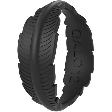 QALO Men's Rubber Silicone Ring, Polished Step Edge Rubber Wedding Band, Breathable, Durable Rubber Wedding Ring for Men, Multi Packs, Multi Colors