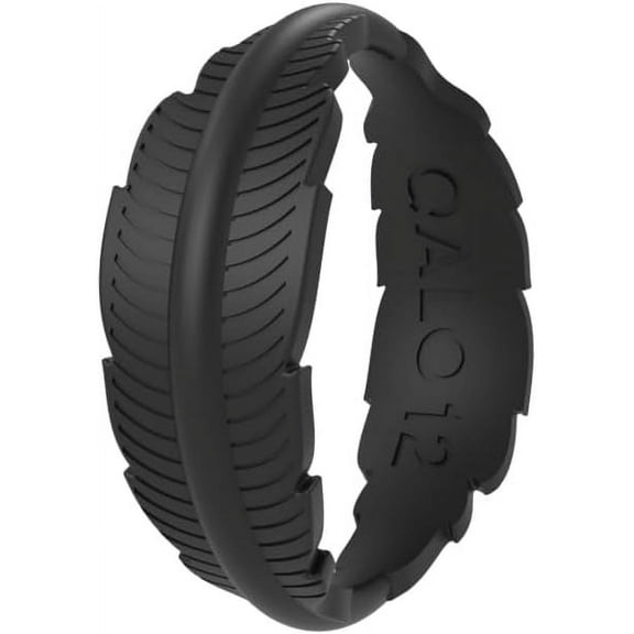 QALO Men's Rubber Silicone Ring, Polished Step Edge Rubber Wedding Band, Breathable, Durable Rubber Wedding Ring for Men, Multi Packs, Multi Colors