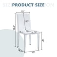 thumbnail image 3 of StnTalk Dining Chairs Set of 4, White Faux Leather Upholstered Kitchen Chairs with Metal Legs, Modern Parsons Dining Room Chairs for Dining Table, Easy Assembly, 3 of 7
