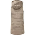 thumbnail image 7 of Womens hooded long winter Vest Sleeveless Hooded Long Puffy Vests Zip Up Quilted Thick Winter Jackets Outerwear with Pockets, 7 of 7