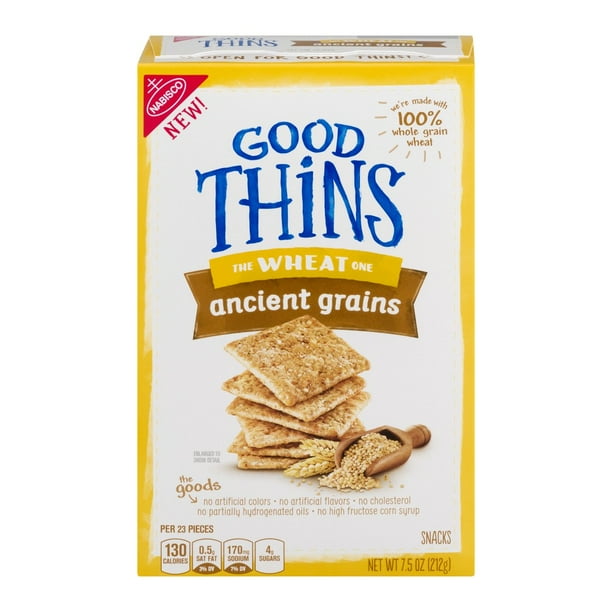 Nabisco Good Thins, Gluten Free Ancient Grains Wheat Snack Crackers, 7.5 Oz.