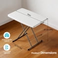 thumbnail image 3 of NiamVelo 30 In Small Table Folding TV Tray Table Adjustable Small Desk Card Table Plastic Table Foldable Camping Table for Indoor&Outdoor, 3 of 10