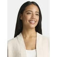 thumbnail image 4 of Time and Tru Women's Chenille Cardigan Sweater, Midweight, Sizes XS-XXXL, 4 of 5